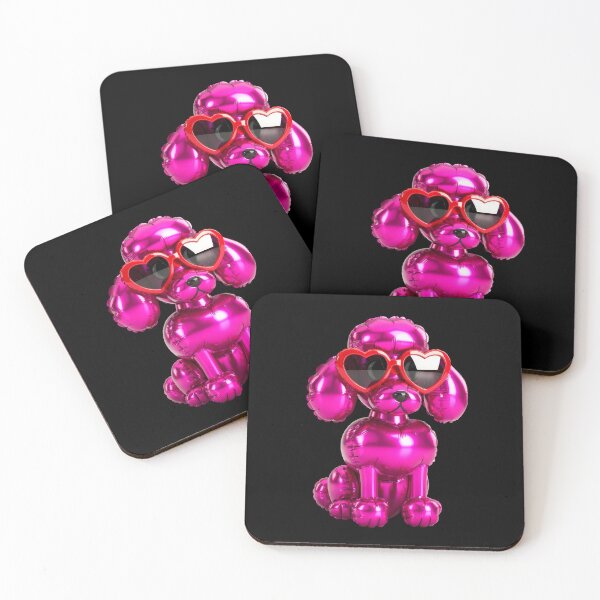 Item preview, 3D Metallic Pink Balloon Dog Poodle Coquette designed and sold by thelexiverse.