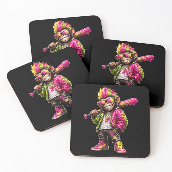 Item preview, Graffiti Monkey Baseball Street Art: Color Hip Hop Style Monkey, Animal Sport Cool Graphic designed and sold by NewaveBoutique.
