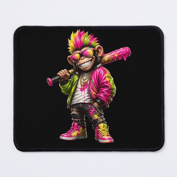 Item preview, Graffiti Monkey Baseball Street Art: Color Hip Hop Style Monkey, Animal Sport Cool Graphic designed and sold by NewaveBoutique.