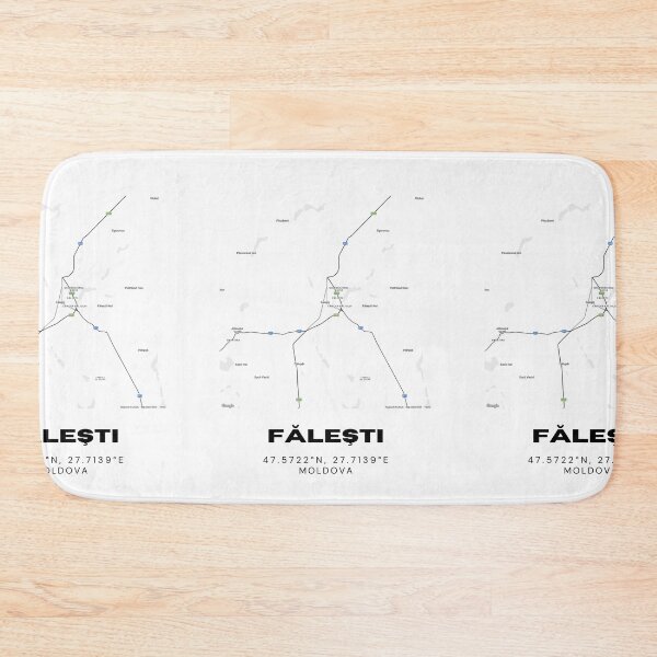 Item preview, Făleşti Moldova Minimalist Map Poster | Clean City Street Map Art designed and sold by RM-Journey.