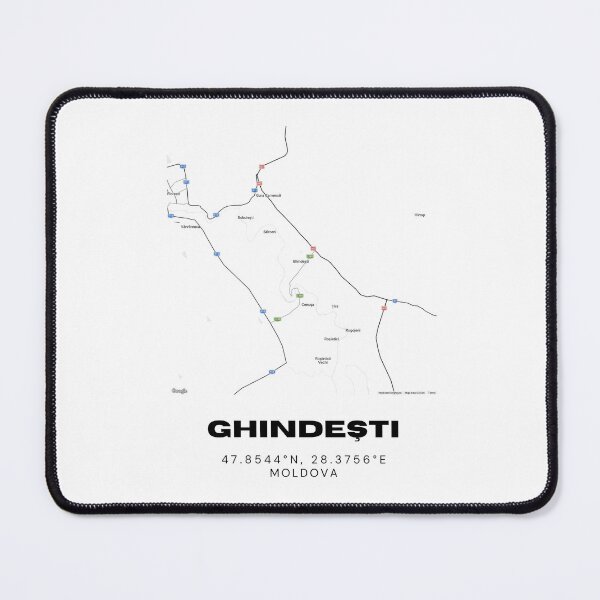 Item preview, Ghindeşti Moldova Minimalist Map Poster | Minimal Town Street Map Art designed and sold by RM-Journey.