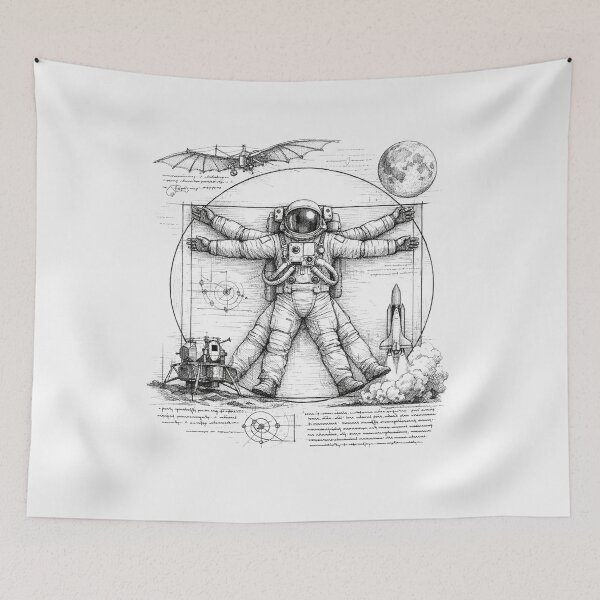 Item preview, Astronaut Leonardo da Vinci Space Exploration designed and sold by Owcomm.