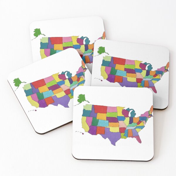 Item preview, Hand Drawn United States Map designed and sold by Lena Draws.
