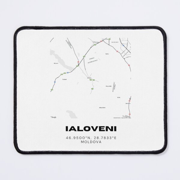 Item preview, Ialoveni Moldova Minimalist Map Poster | City Near Chișinău Map Art designed and sold by RM-Journey.