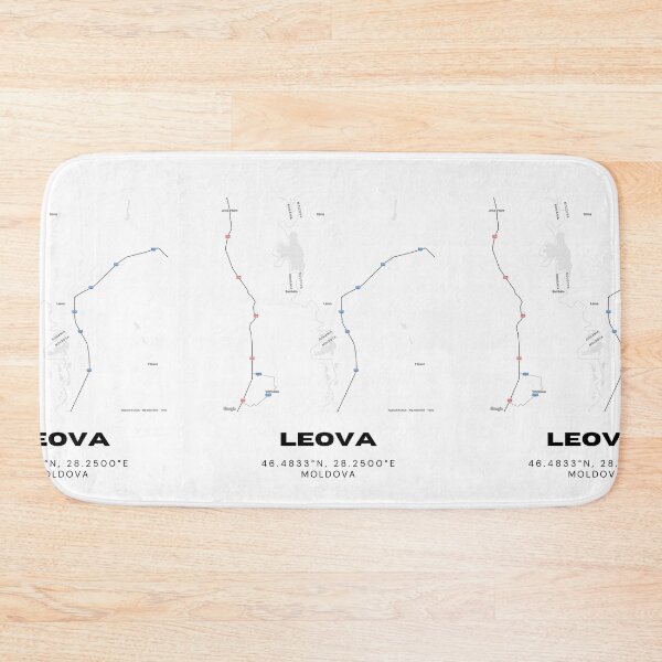 Item preview, Leova Moldova Minimalist Map Poster | River City Map Wall Art designed and sold by RM-Journey.