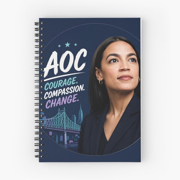 Item preview, AOC Courage Compassion Change Political Portrait designed and sold by Owcomm.