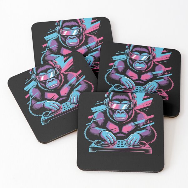 Item preview, Gorilla DJ Neon Cyberpunk Rave Shirt designed and sold by Articline.