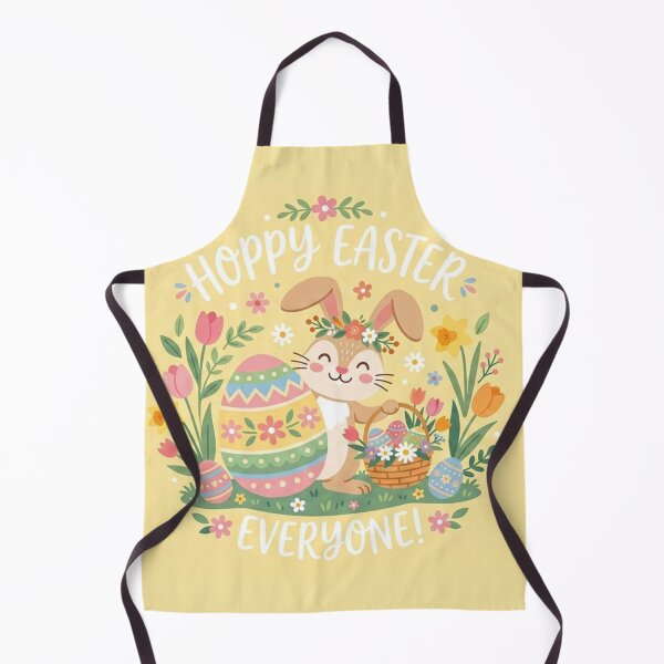 Item preview, Hoppy Easter Everyone! Cute Bunny and Floral Eggs Illustration designed and sold by Owcomm.