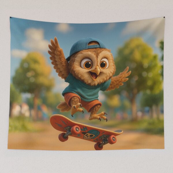 Item preview, Skater Tawny Owl designed and sold by Sillytoe.