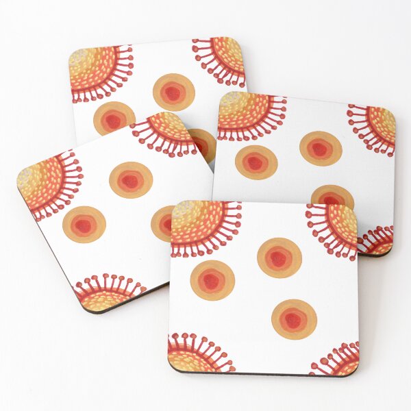 Item preview, Red, Orange and Yellow Circle Decorative Flower Sunburst Pattern designed and sold by EmbellishEmy.
