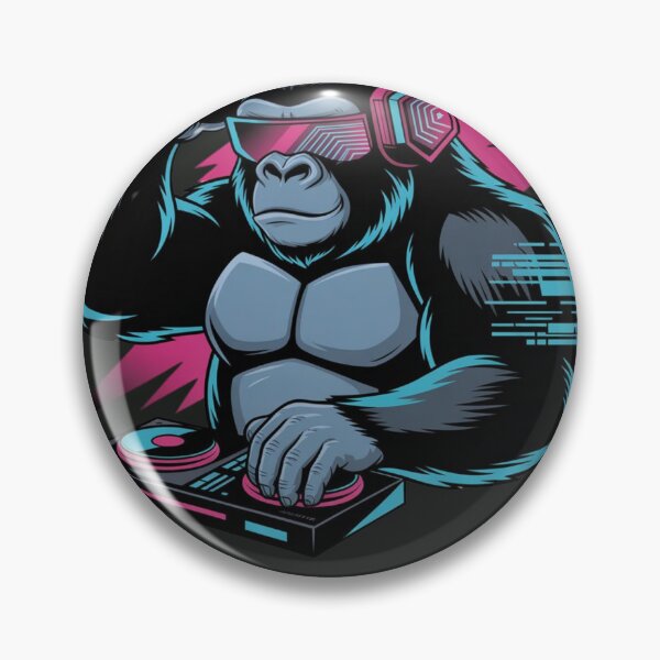 Item preview, Neon Gorilla DJ Cyberpunk Streetwear designed and sold by Articline.