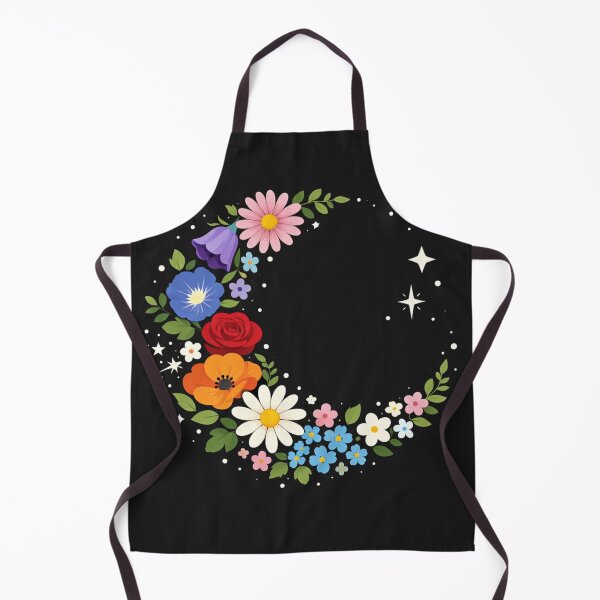 Item preview, Floral Crescent Moon with Wildflowers and Celestial Stars designed and sold by Owcomm.