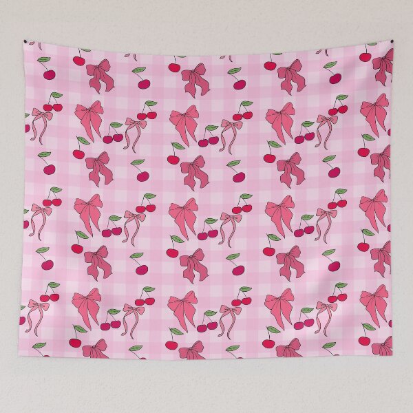 Item preview, Coqueta Cherry Bow Gingham designed and sold by DragonsHoard07.