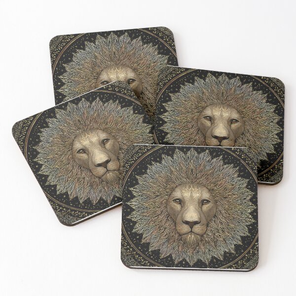 Item preview, Regal Lion Portraits Mandala Designs Majestic Wildlife designed and sold by ART ATTACK ZONE.