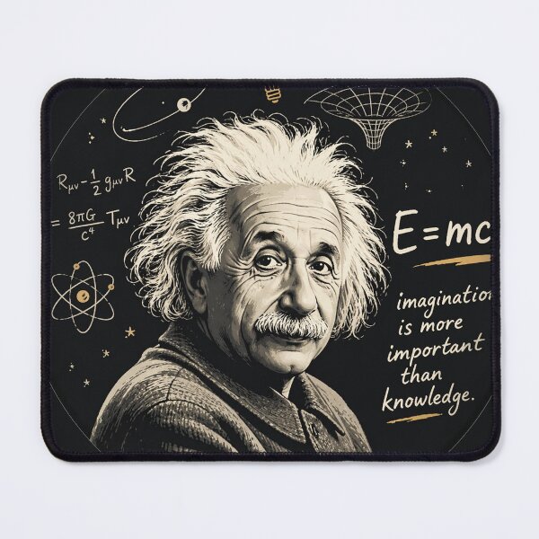 Item preview, Albert Einstein Imagination is More Important Than Knowledge Physics Quote designed and sold by Owcomm.