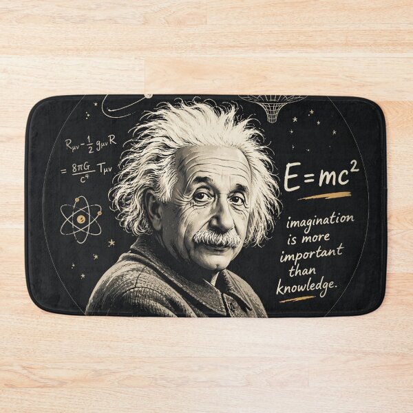 Item preview, Albert Einstein Imagination is More Important Than Knowledge Physics Quote designed and sold by Owcomm.