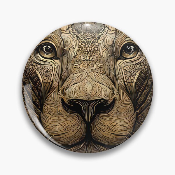 Item preview, King Regal Lion Portraits Mandala Designs Majestic Wildlife designed and sold by ART ATTACK ZONE.