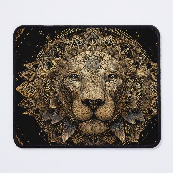 Item preview, King Regal Lion Portraits Mandala Designs Majestic Wildlife designed and sold by ART ATTACK ZONE.