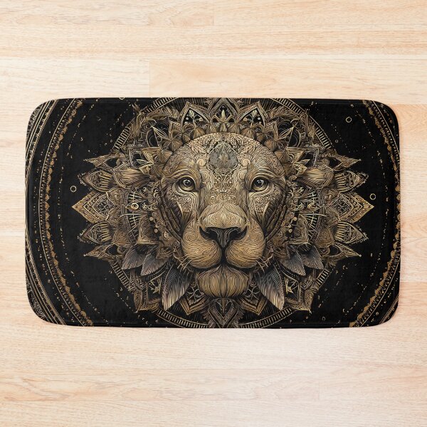 Item preview, King Regal Lion Portraits Mandala Designs Majestic Wildlife designed and sold by ART ATTACK ZONE.
