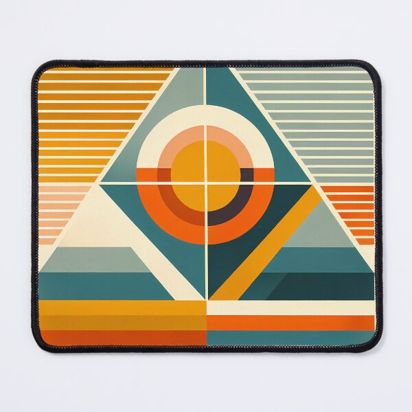 Item preview, Retro Geometric Sun and Triangle Composition designed and sold by InkSmithery.