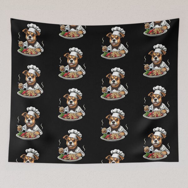 Item preview, Funny Dog Chef Puppy Cooking Gourmet Restaurant Art designed and sold by artlife4.