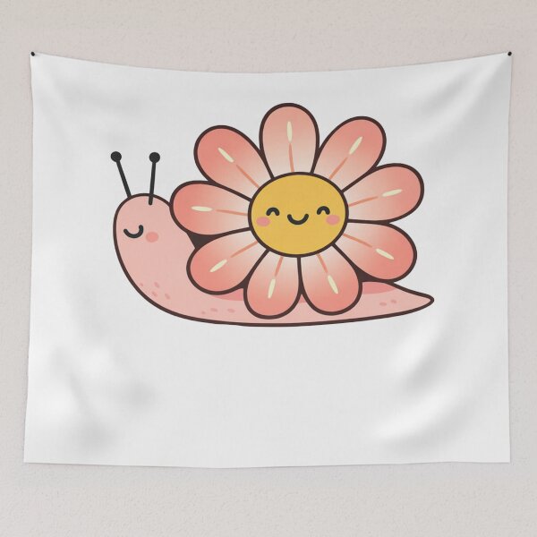 Item preview, Cute Kawaii Snail Flower Design designed and sold by Owcomm.