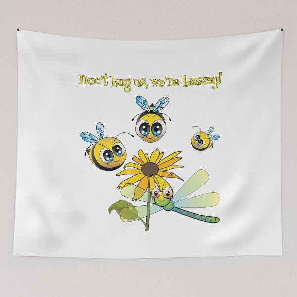 Item preview, Cute bees and dragonfly are busy at work designed and sold by Designs by Greylady.