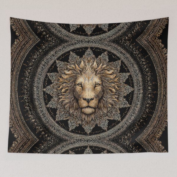 Item preview, Star Regal Lion Portraits Mandala Designs Majestic Wildlife designed and sold by ART ATTACK ZONE.