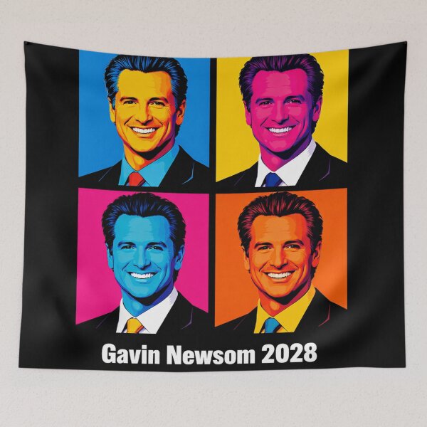 Item preview, Gavin Newsom 2028 Presidential Campaign Pop Art Portrait designed and sold by Owcomm.