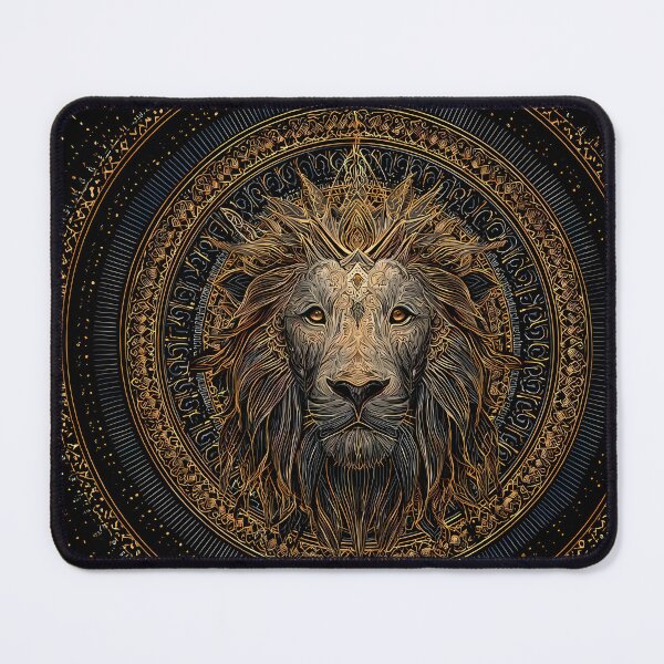 Item preview, Space Regal Lion Portraits Mandala Designs Majestic Wildlife designed and sold by ART ATTACK ZONE.