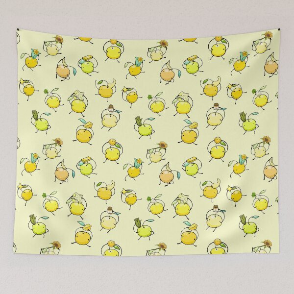 Item preview, Stardew Valley Yellow Junimo Repeating Pattern Soft Background designed and sold by JurassicParkans.