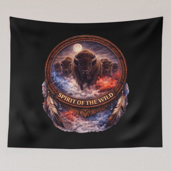 Item preview, Spirit of the Wild Buffalo - 4th of July Patriotic Bison Art designed and sold by FREENATION2026.