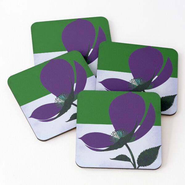 Item preview, Modern Secret Garden Royal Purple & Forest Green designed and sold by joycrysstudio.