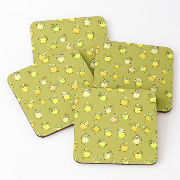 Item preview, Stardew Valley Yellow Junimo Repeating Pattern Gold Background designed and sold by JurassicParkans.