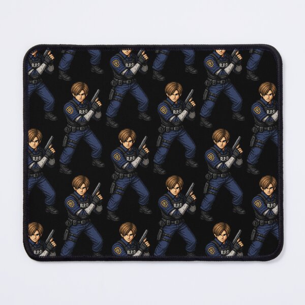 Item preview, Pixelated hero in combat stance Leon S. Kennedy designed and sold by Imprearte.