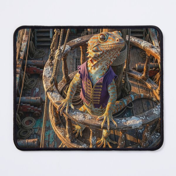 Item preview, Gecko Pirate in the Crow's Nest designed and sold by Tridentulus.