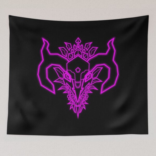Item preview, Neon Purple Dragon Skull | Cyberpunk Fantasy Wall Art designed and sold by Neon_Ronin.