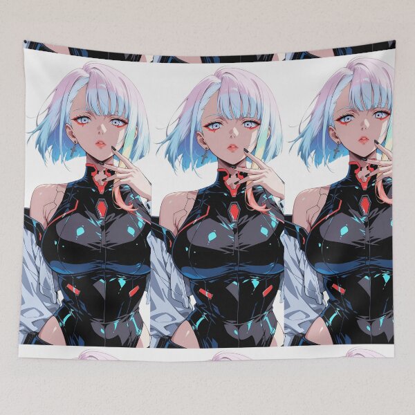 Item preview, Cyberpunk Anime Girl – Futuristic Neon Aesthetic Sci-Fi Character Art designed and sold by Dyan4.