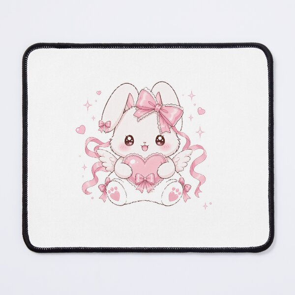 Item preview, Cute Coquette Bunny with Pink Bow designed and sold by teresastone7.