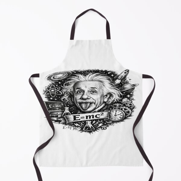 Item preview, Albert Einstein Portrait with "E=mc²" Theory of Relativity and Universe Icons designed and sold by Owcomm.