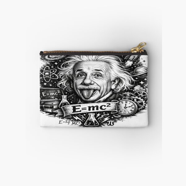 Item preview, Albert Einstein Portrait with "E=mc²" Theory of Relativity and Universe Icons designed and sold by Owcomm.