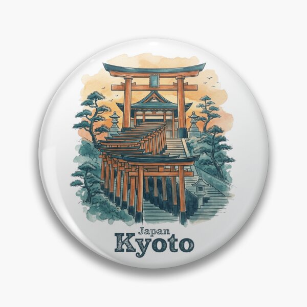 Item preview, Kyoto Fushimi Inari Shrine in Vintage Style designed and sold by Inkworksbyshery.