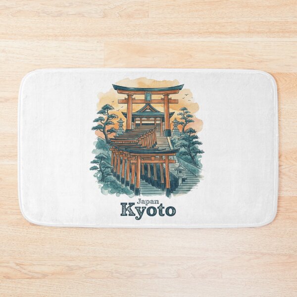 Item preview, Kyoto Fushimi Inari Shrine in Vintage Style designed and sold by Inkworksbyshery.