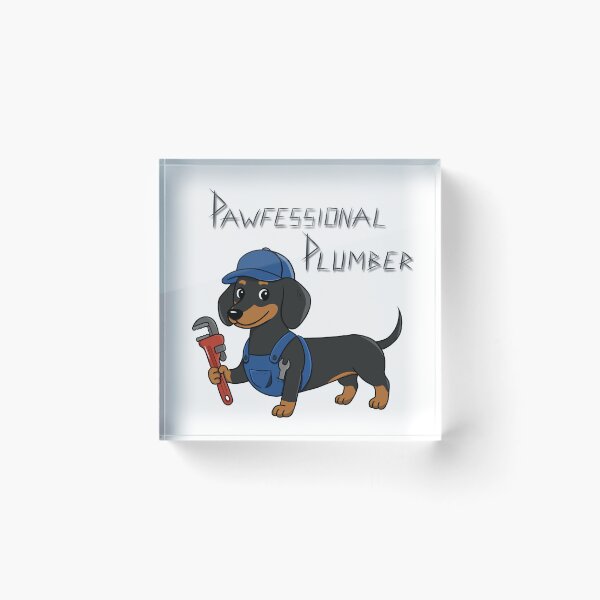 Item preview, Pawfessional Plumber - Dachshund Plumber - Pipe Dog designed and sold by RabanDesigns.