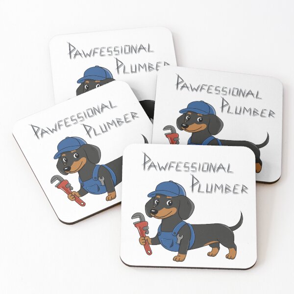 Item preview, Pawfessional Plumber - Dachshund Plumber - Pipe Dog designed and sold by RabanDesigns.