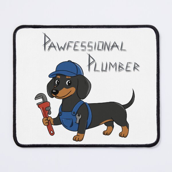 Item preview, Pawfessional Plumber - Dachshund Plumber - Pipe Dog designed and sold by RabanDesigns.
