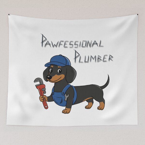 Item preview, Pawfessional Plumber - Dachshund Plumber - Pipe Dog designed and sold by RabanDesigns.