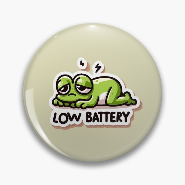 Item preview, Low Battery Frog Funny Tired designed and sold by Scroll-Culture.