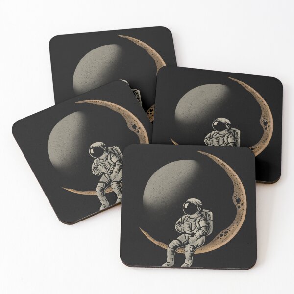 Item preview, To the Moon and Black - Cosmic Astronaut Coffee designed and sold by danhoodstudio.