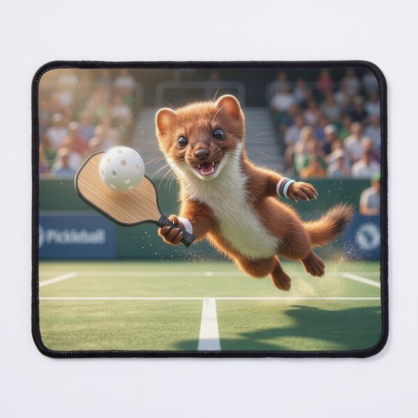Item preview, Pickleball Stoat designed and sold by Tridentulus.